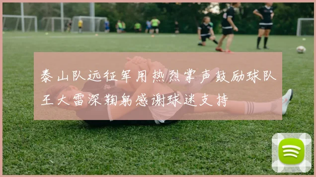 泰山队远征军用热烈掌声鼓励球队王大雷深鞠躬感谢球迷支持